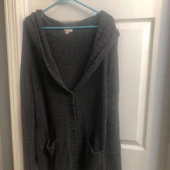 Grey Fuzzy Cardigan - Picture 1 of 4